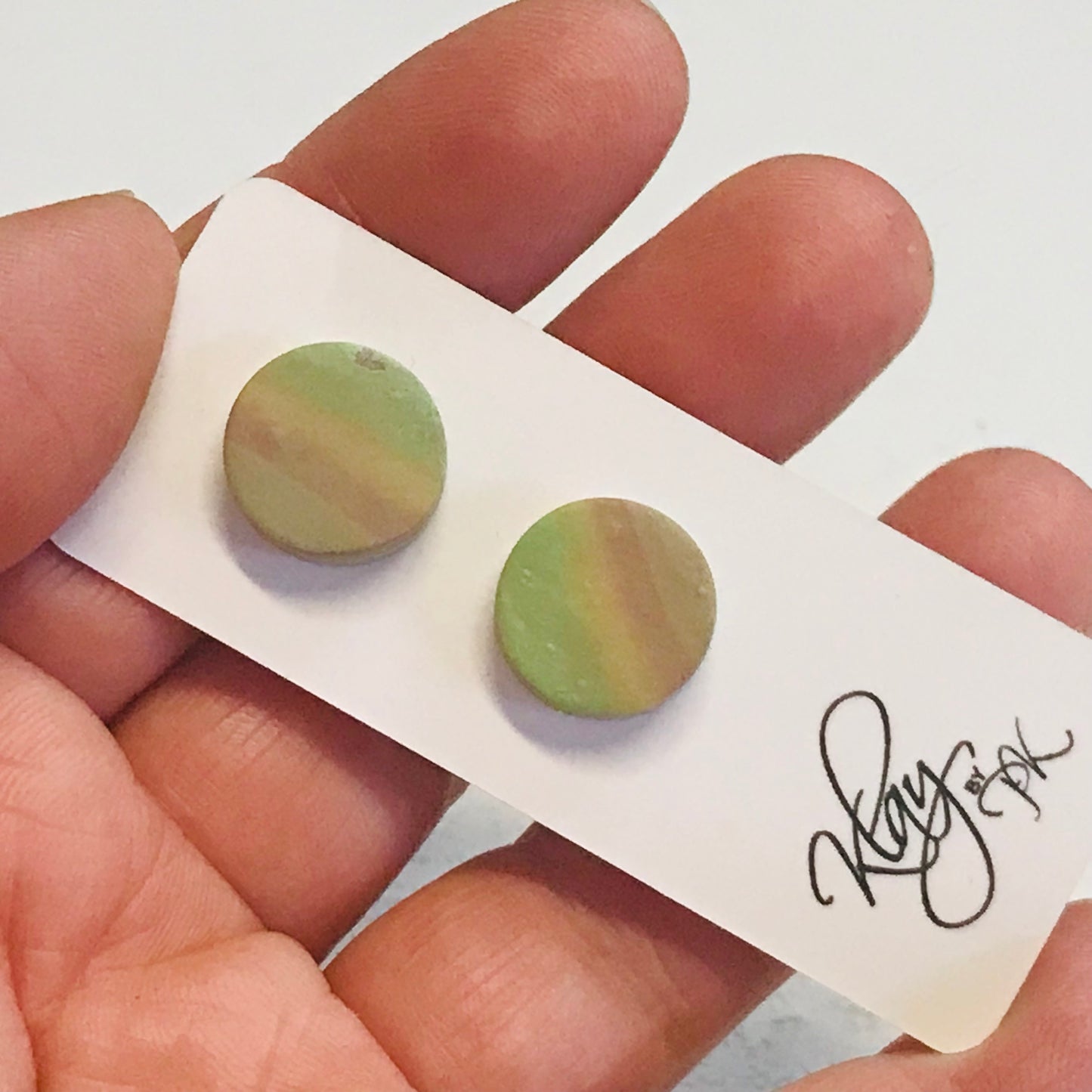 Handmade Polymer Clay Earrings - studs