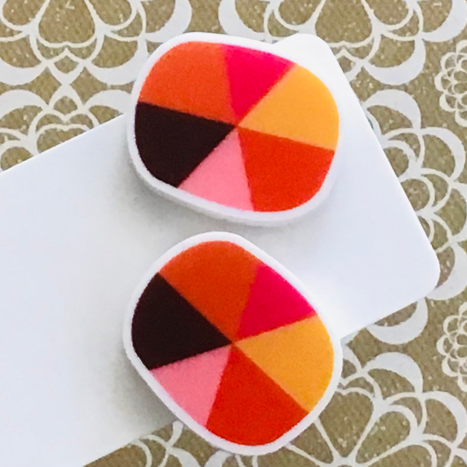 Novelty Studs Earrings - Graphic Acrylic