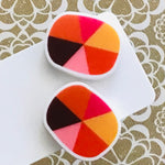 Novelty Studs Earrings - Graphic Acrylic