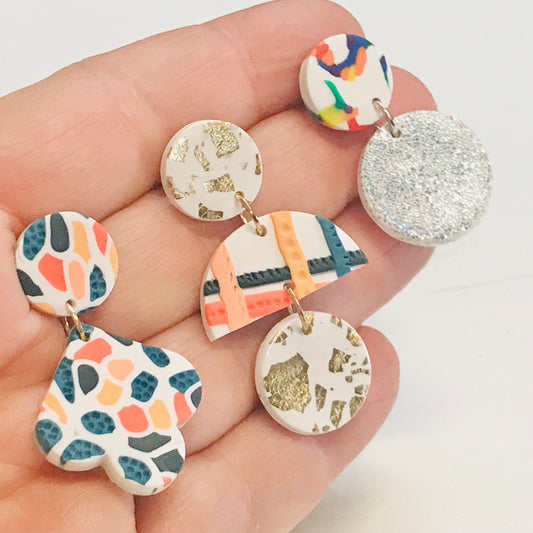 Handmade Polymer Clay Earrings - Tropical