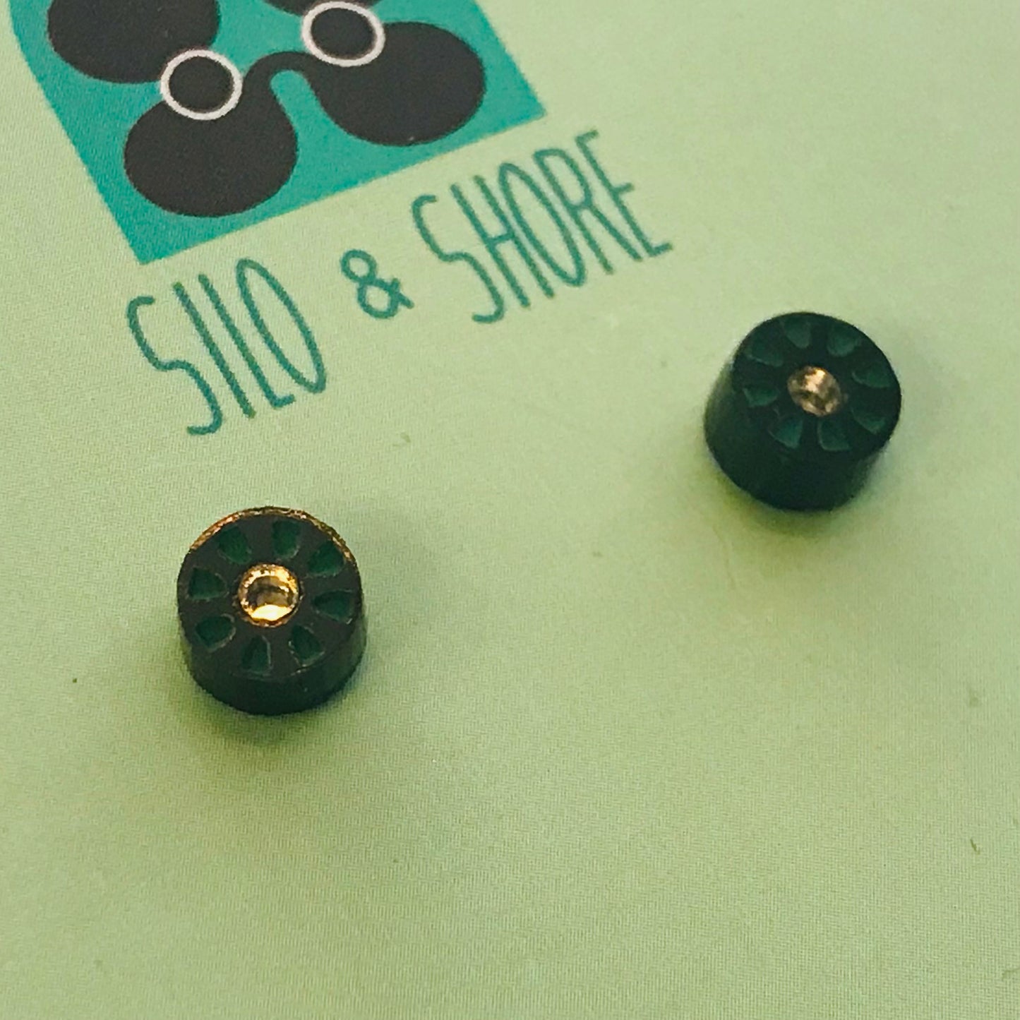 Art Deco Acrylic Earrings - Micro Studs