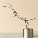Handcrafted Steel Sculpture - Figure Jumping into a Pool