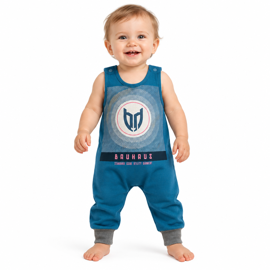 Baby Toddler Long Romper - UPCYCLED TEE Bauhaus