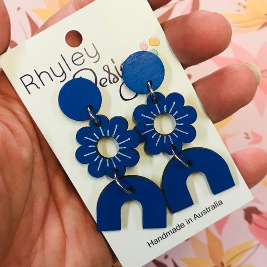 Daisy Drop Statement Earrings