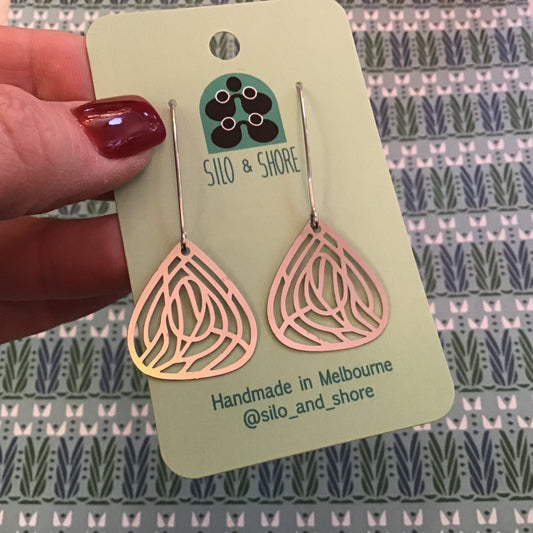 Stainless Steel Statement Earrings - Pindrop Range