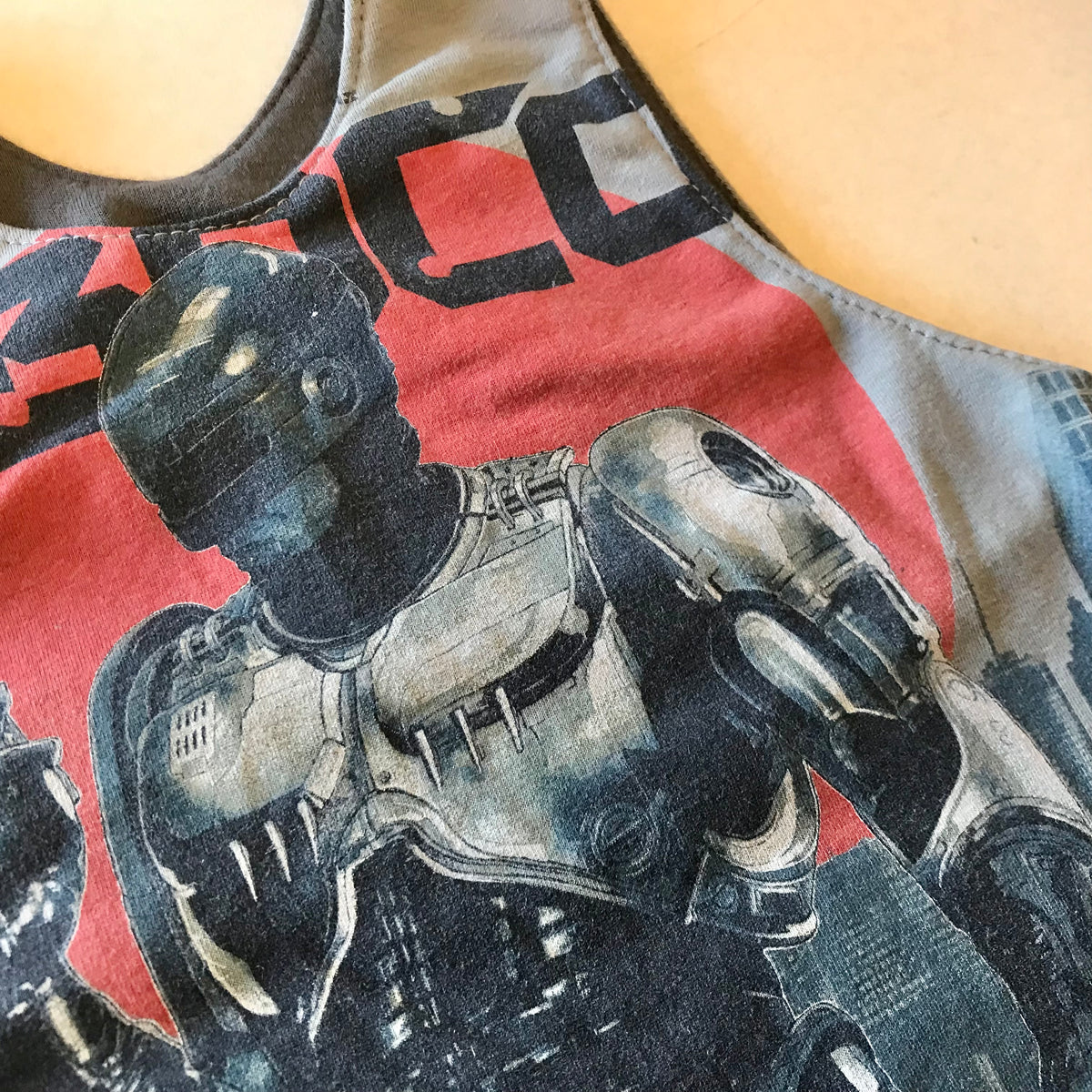 Baby Toddler Long Romper - UPCYCLED TEE Robocop