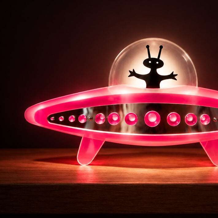 Grhux Desktop Alien Atomic UFO Lamp