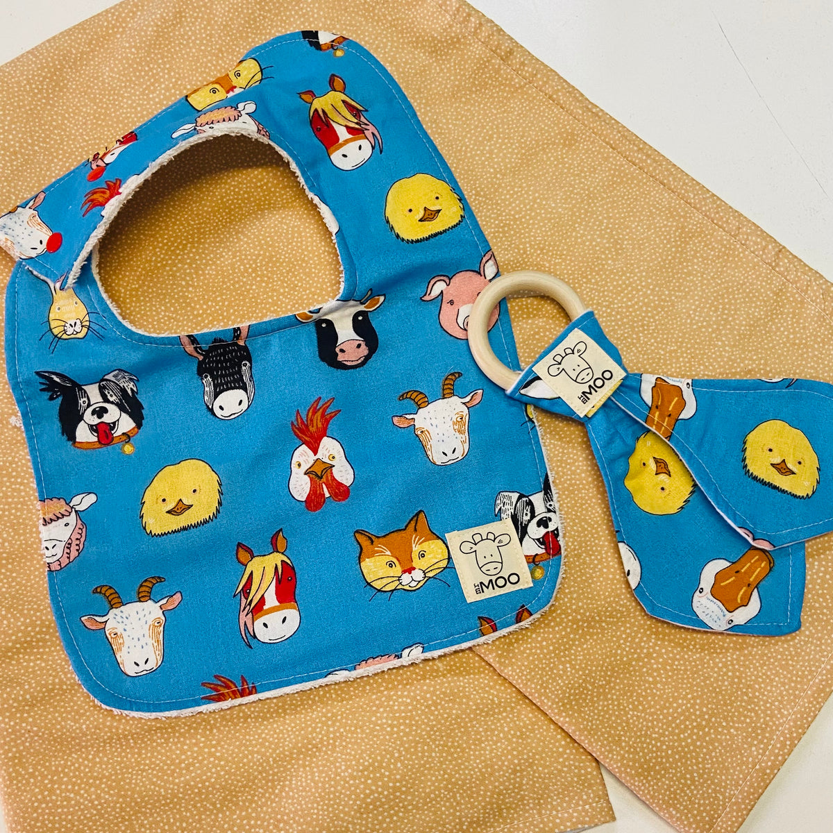 Gift Box - Blanket, Bib & Timber Teether