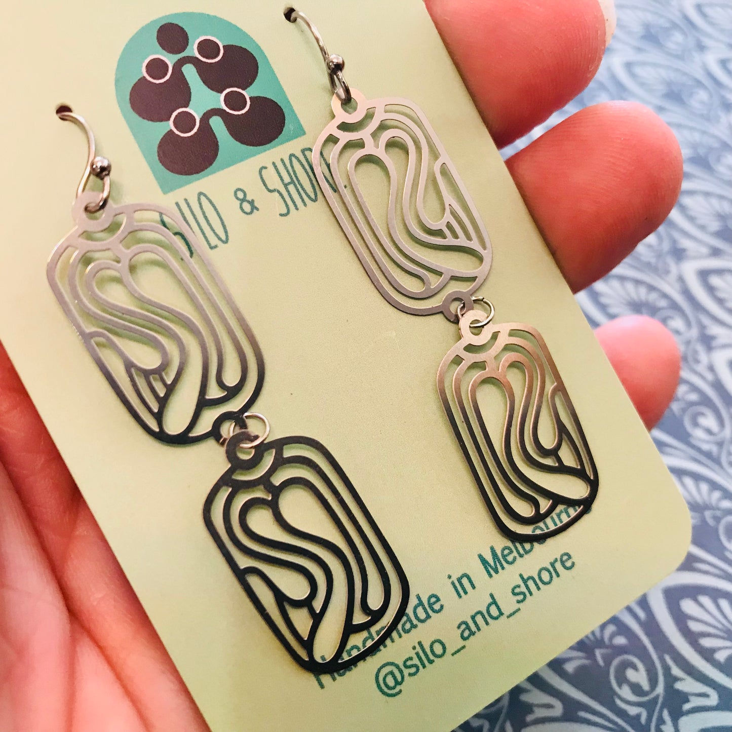 Stainless Steel Statement Earrings - Pathways Range