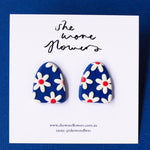 Floral Polymer Clay Stud Earrings