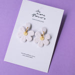 Floral Polymer Clay Flower Dangly Earrings
