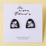 Floral Polymer Clay Stud Earrings