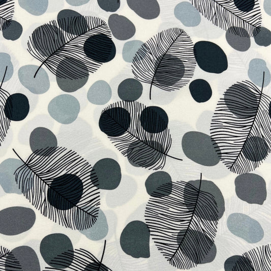 Custom Lamp Shade only - Dotty Leaves Black