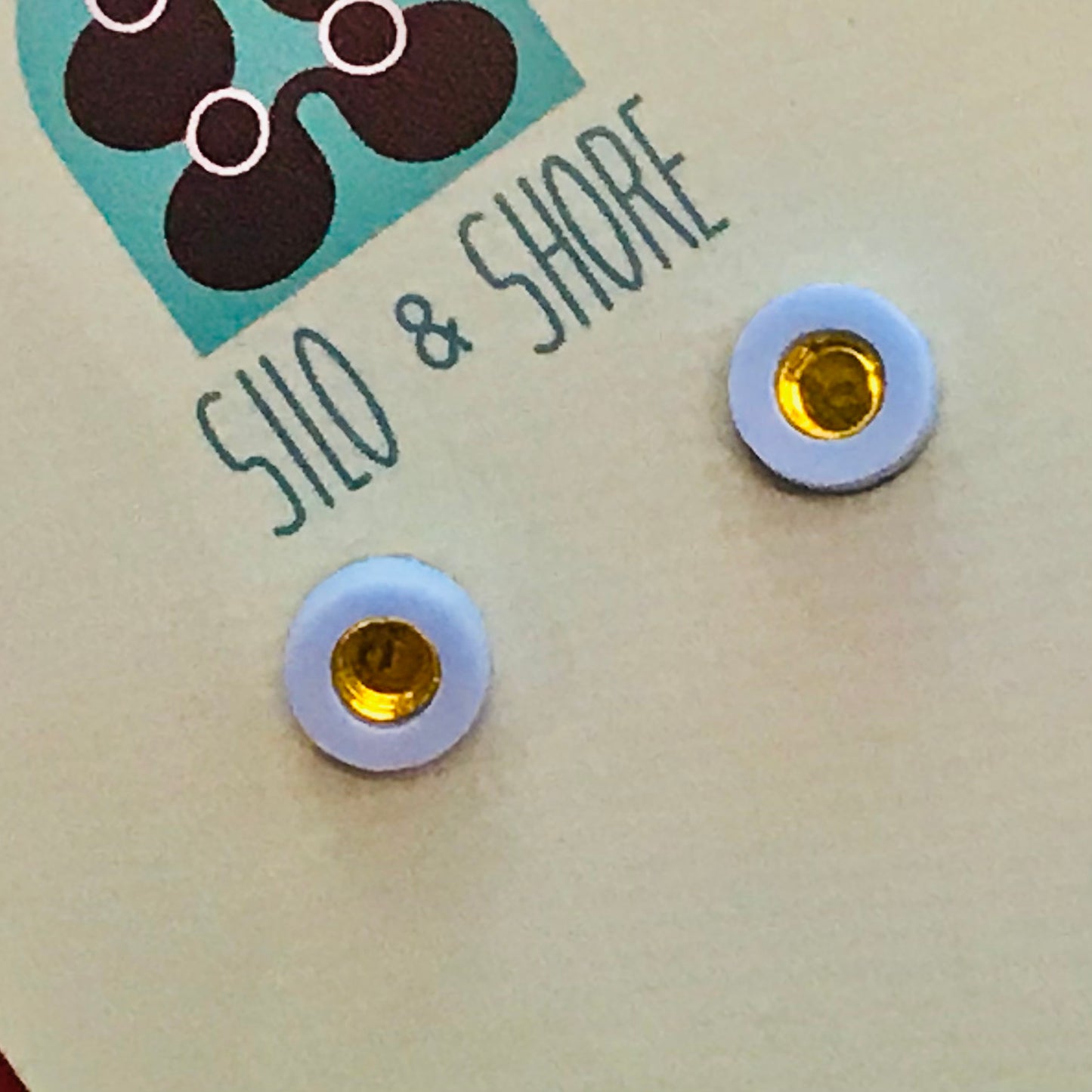 Art Deco Acrylic Earrings - Micro Studs