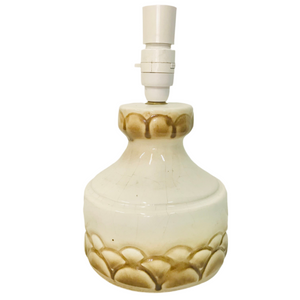 Lamp Base Only - MCM arch etched ceramic table lamp