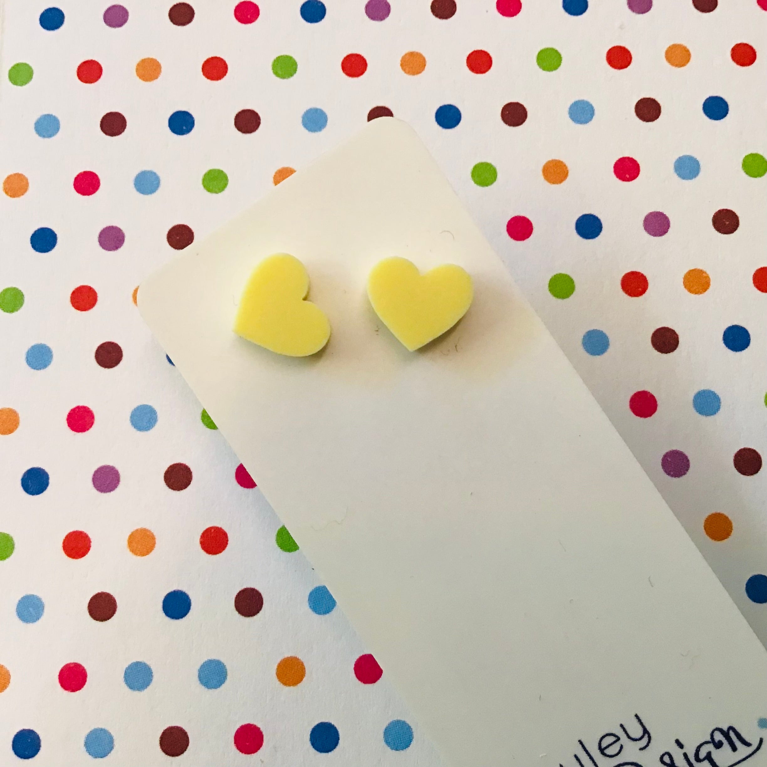 Novelty Studs Earrings - Graphic Acrylic