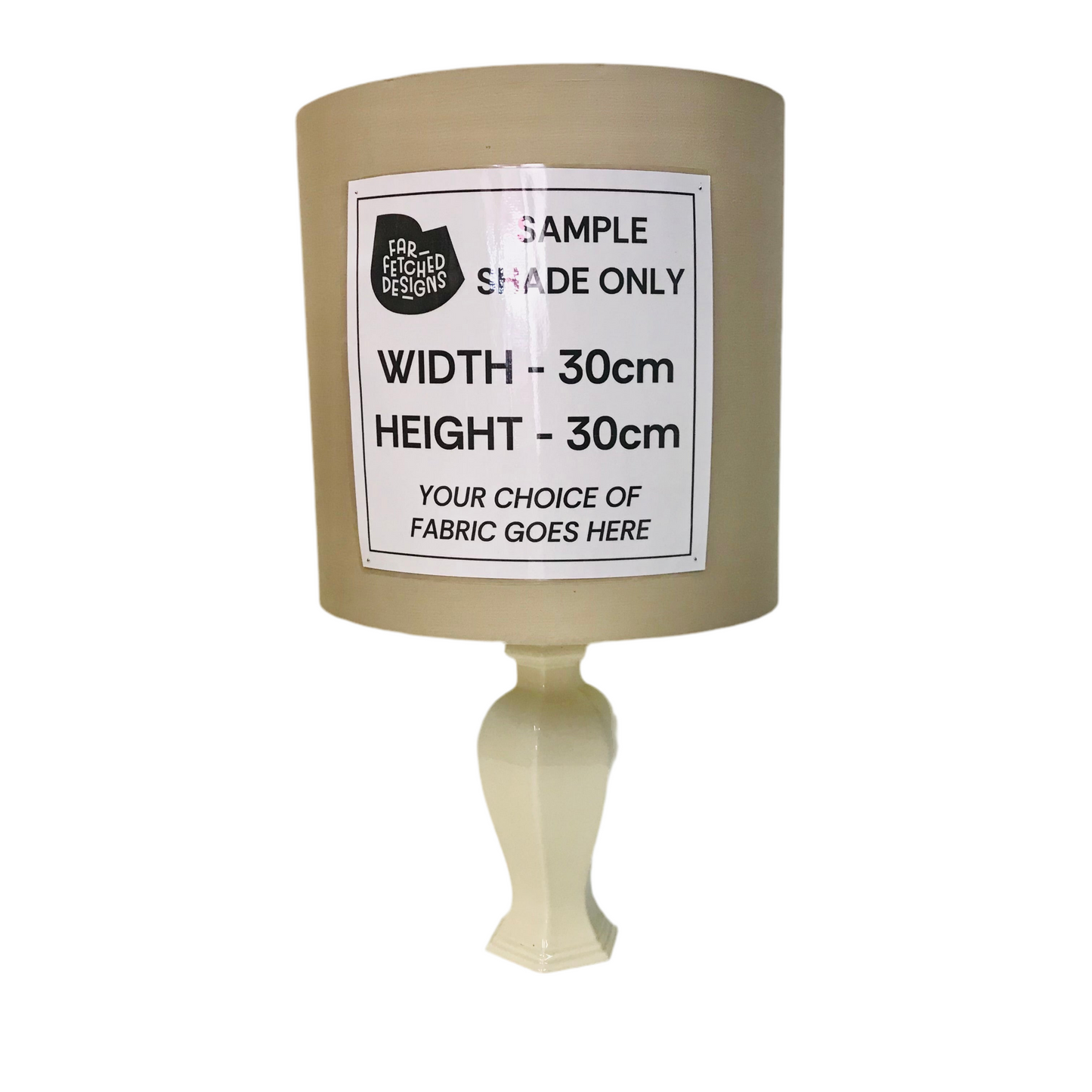 Lamp Base Only - Art Deco Off White Shaped Table Lamp