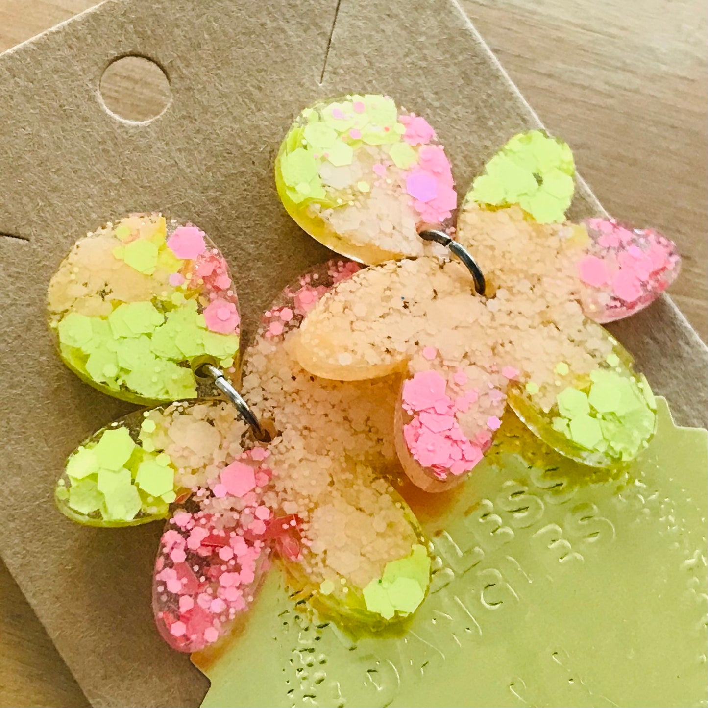 Novelty Resin Sparkle Dangles Earrings