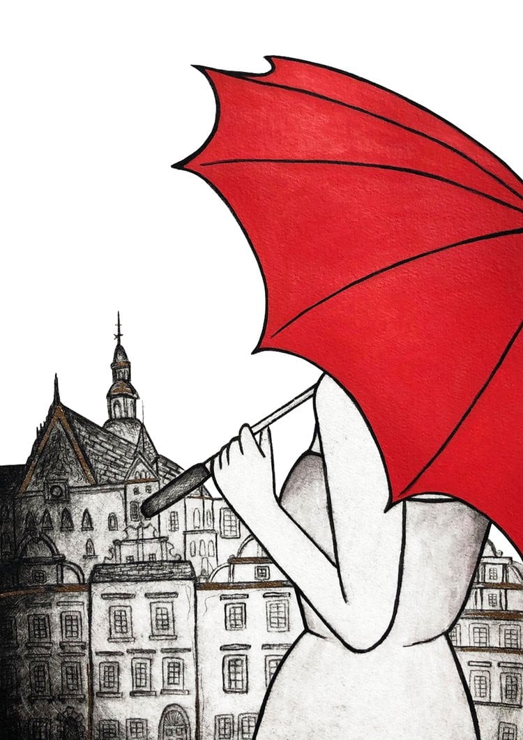 Original Art Print Blank Greeting Cards - individual