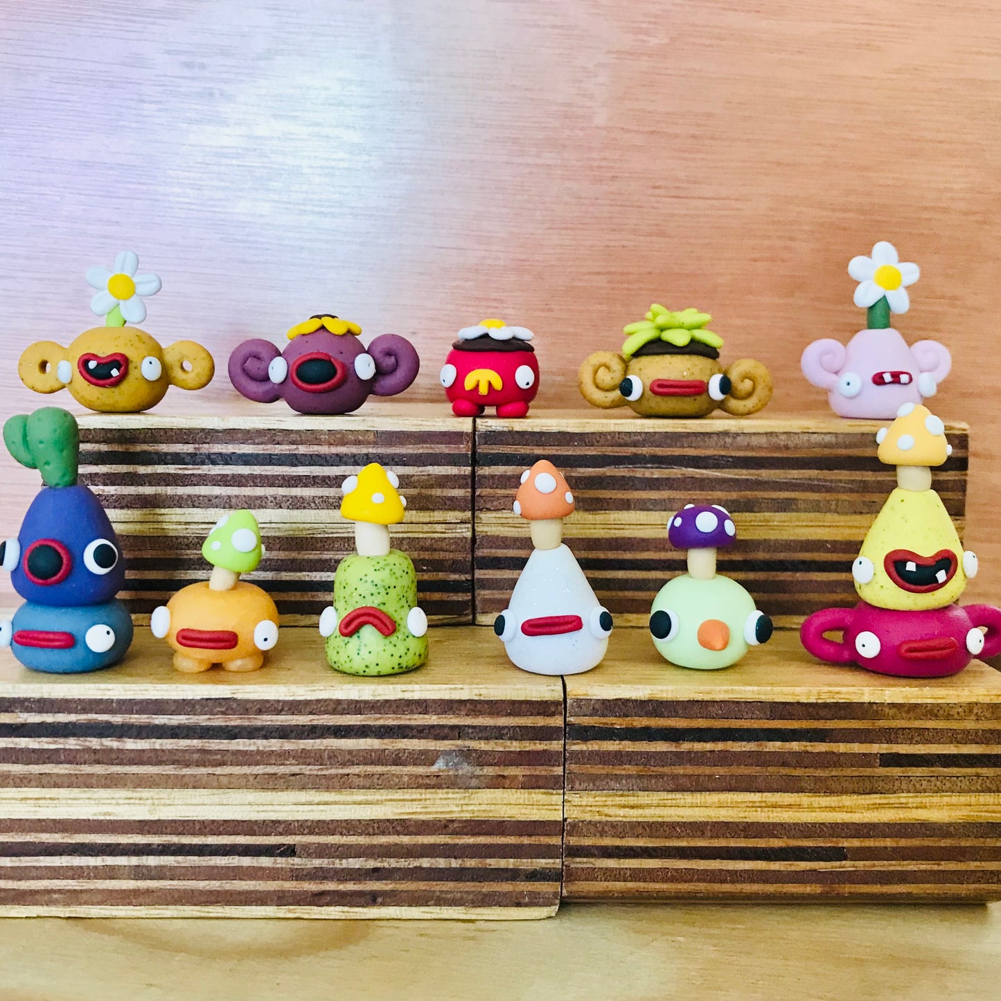 Polymer Clay Mini Pot Plant Figurines