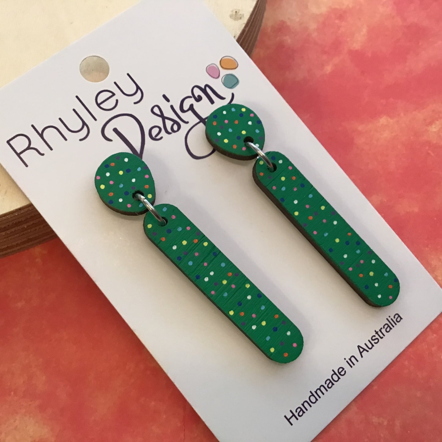 Spotty Pole Statement Earrings