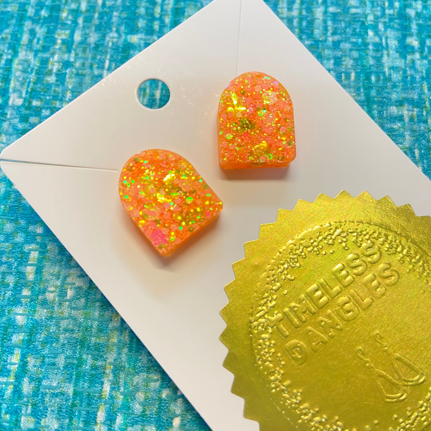 Novelty Resin Sparkle Stud Earrings