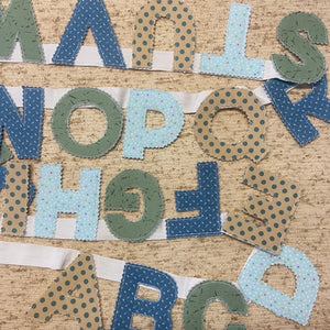 Handmade Fabric ABC Alphabet Bunting