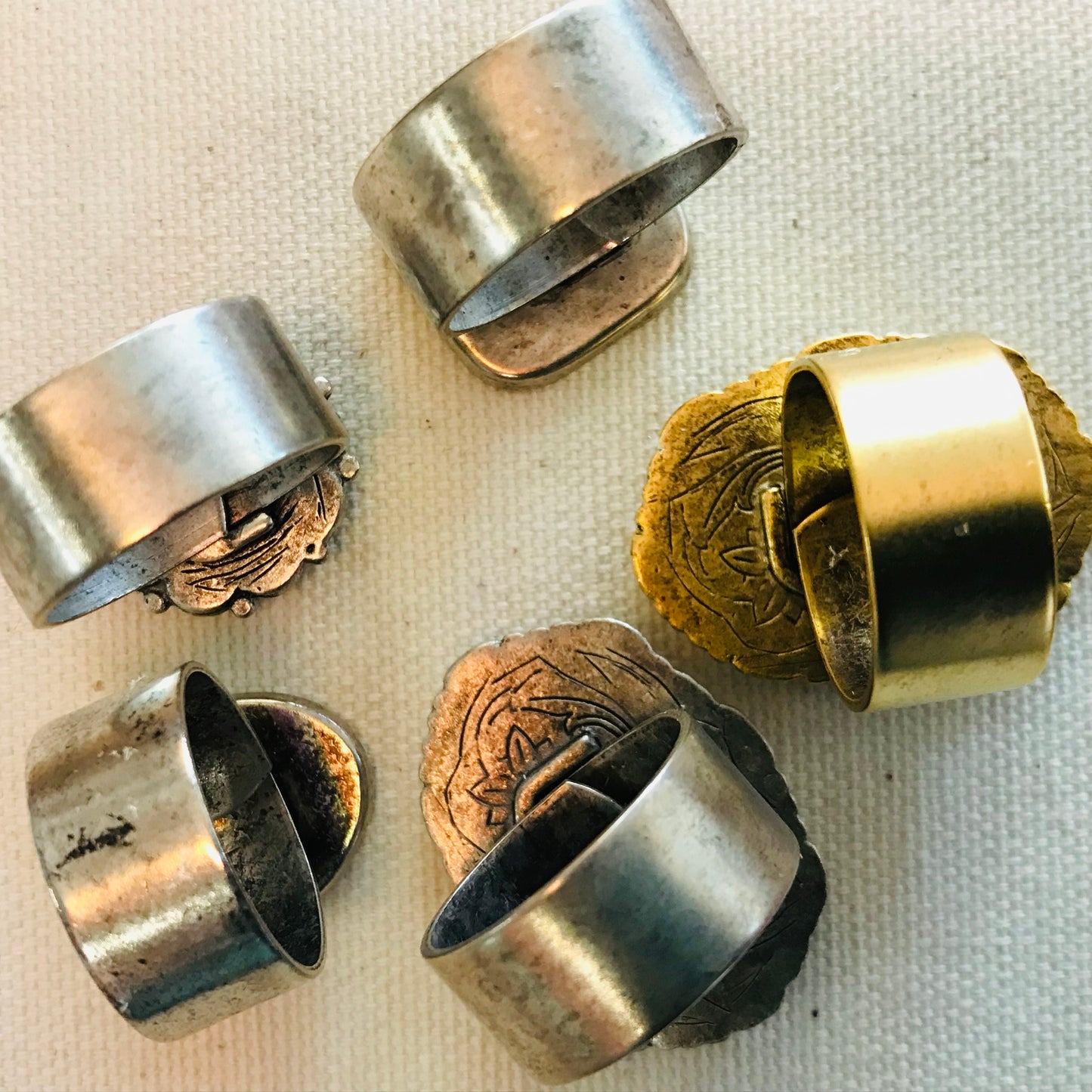 Mixed Metal & Resin adjustable rings