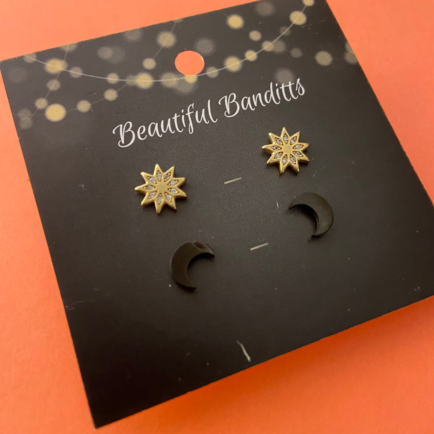 Mixed Metal Stud Earrings - Duo Set