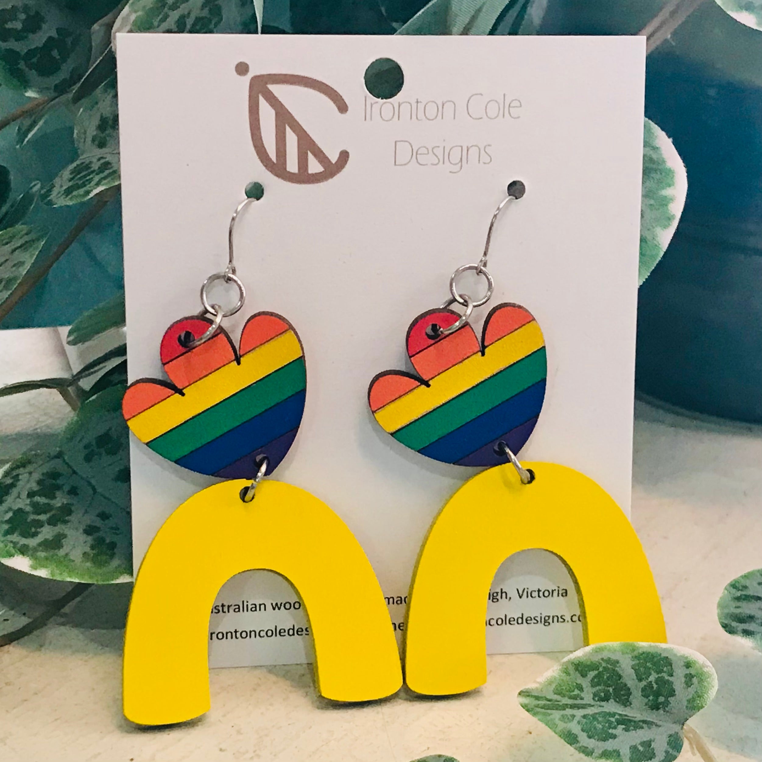 Handpainted Laser Cut earrings - Pride Range