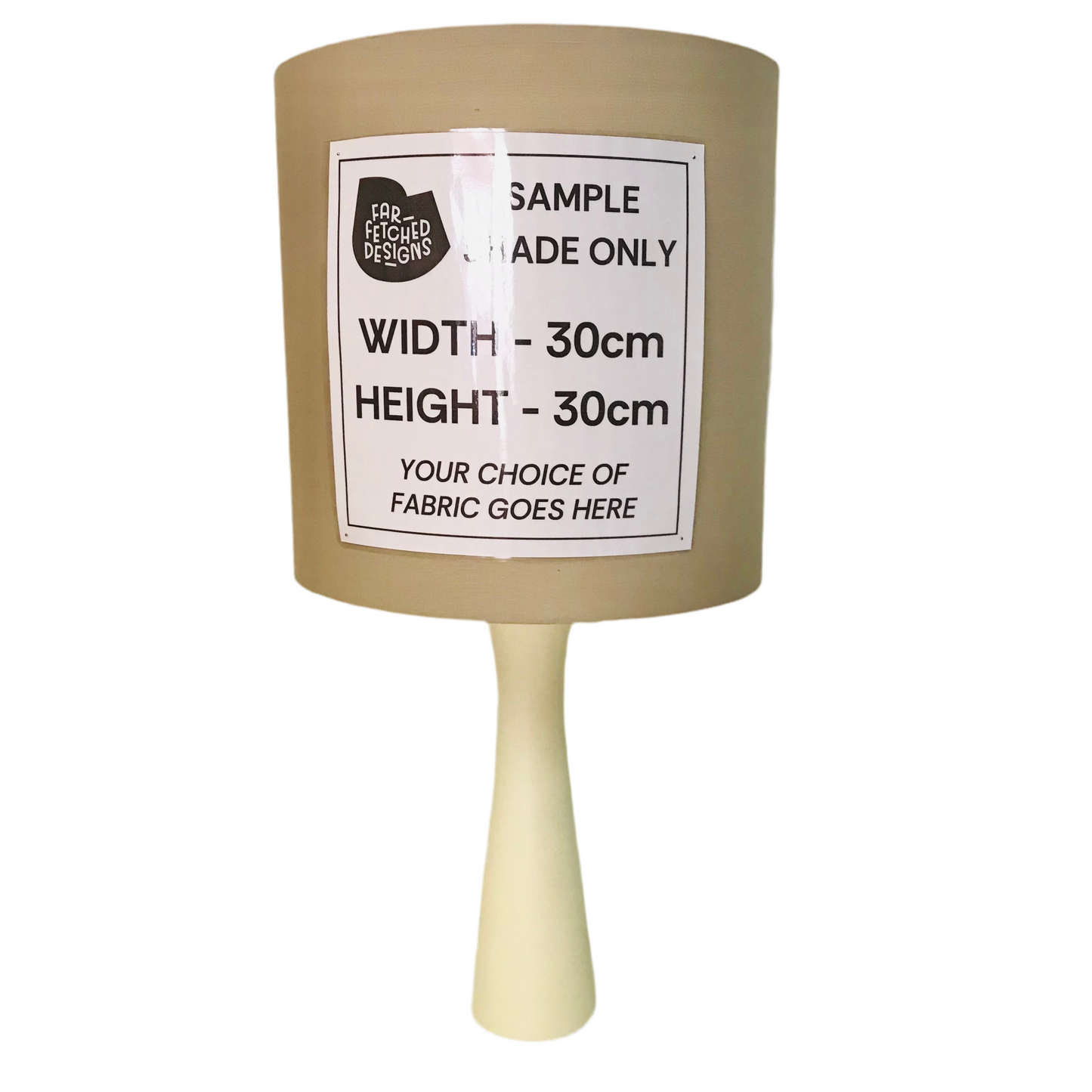 Lamp Base Only - Cream Tapered Column Table Lamp