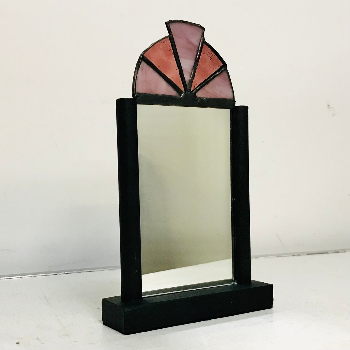 Stained Glass Table Mirror