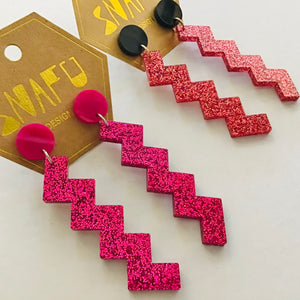 Zig Zag Dangle Earrings