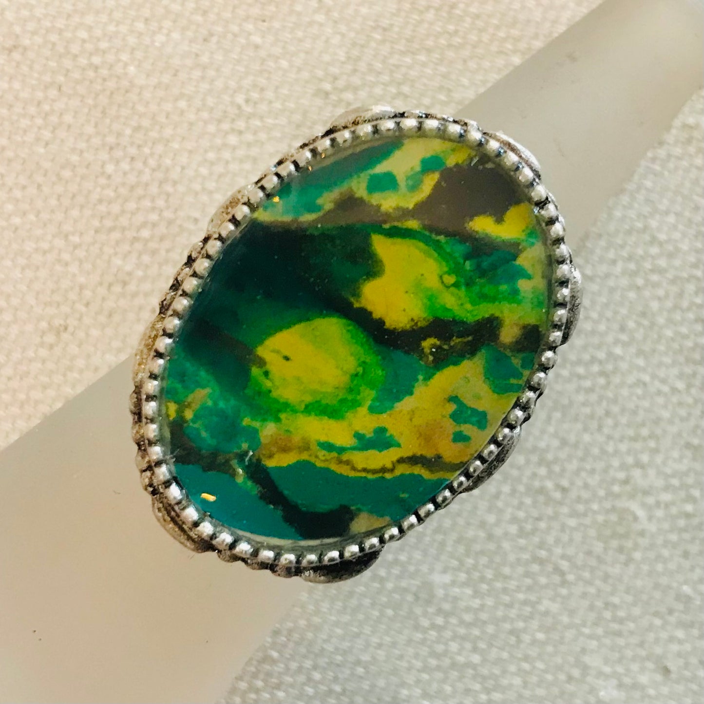 Mixed Metal & Resin adjustable rings