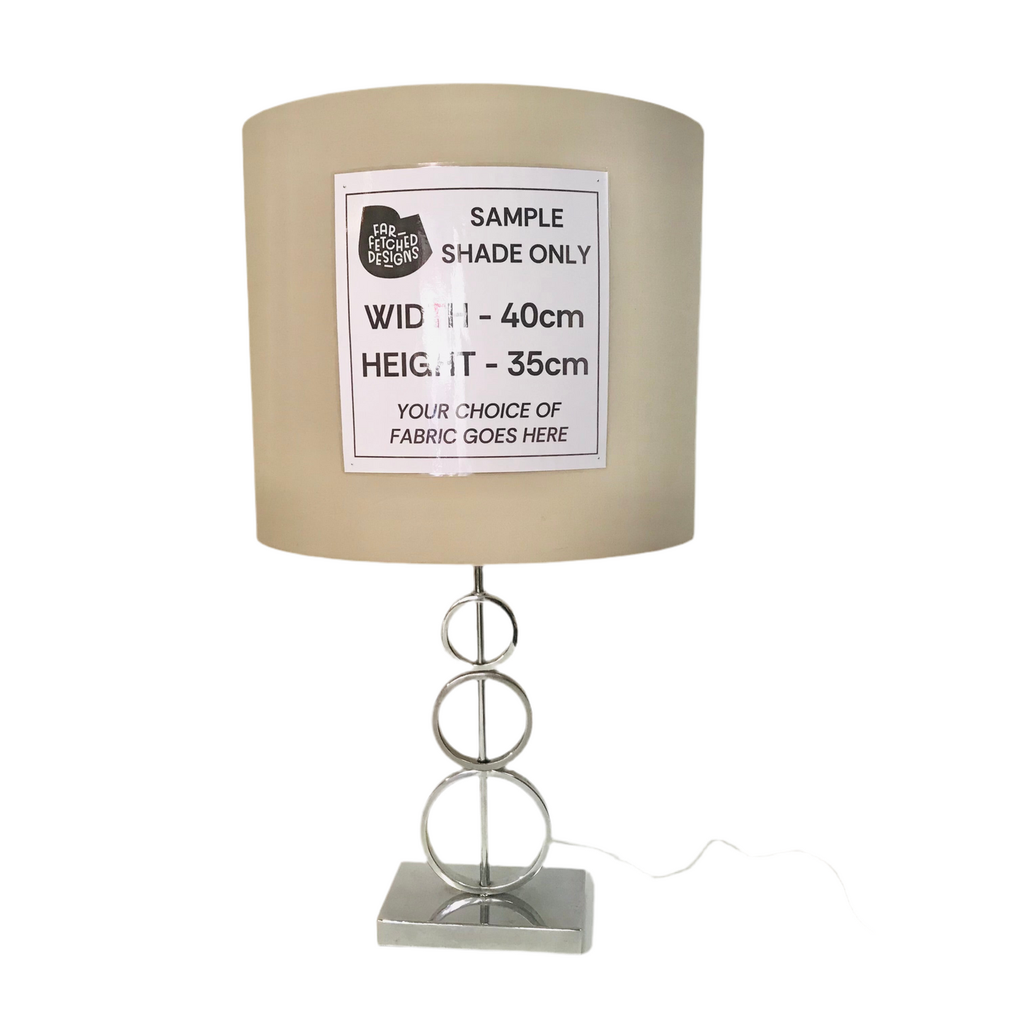 Lamp Base Only - Triple Ring Stainless Steel Table Lamp