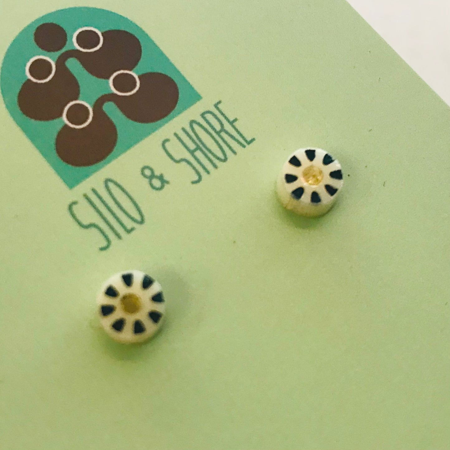 Art Deco Acrylic Earrings - Micro Studs