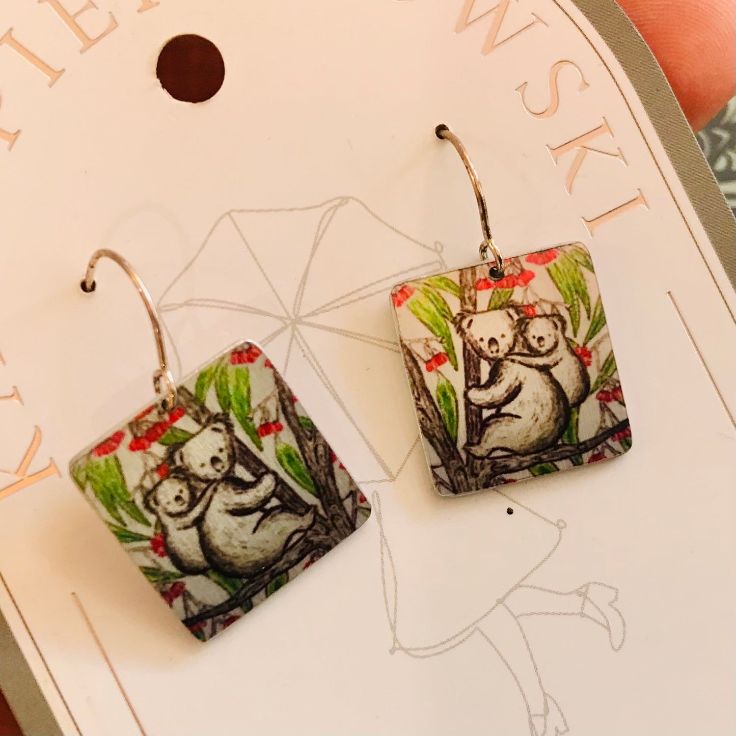 Aluminium Original Art Earrings