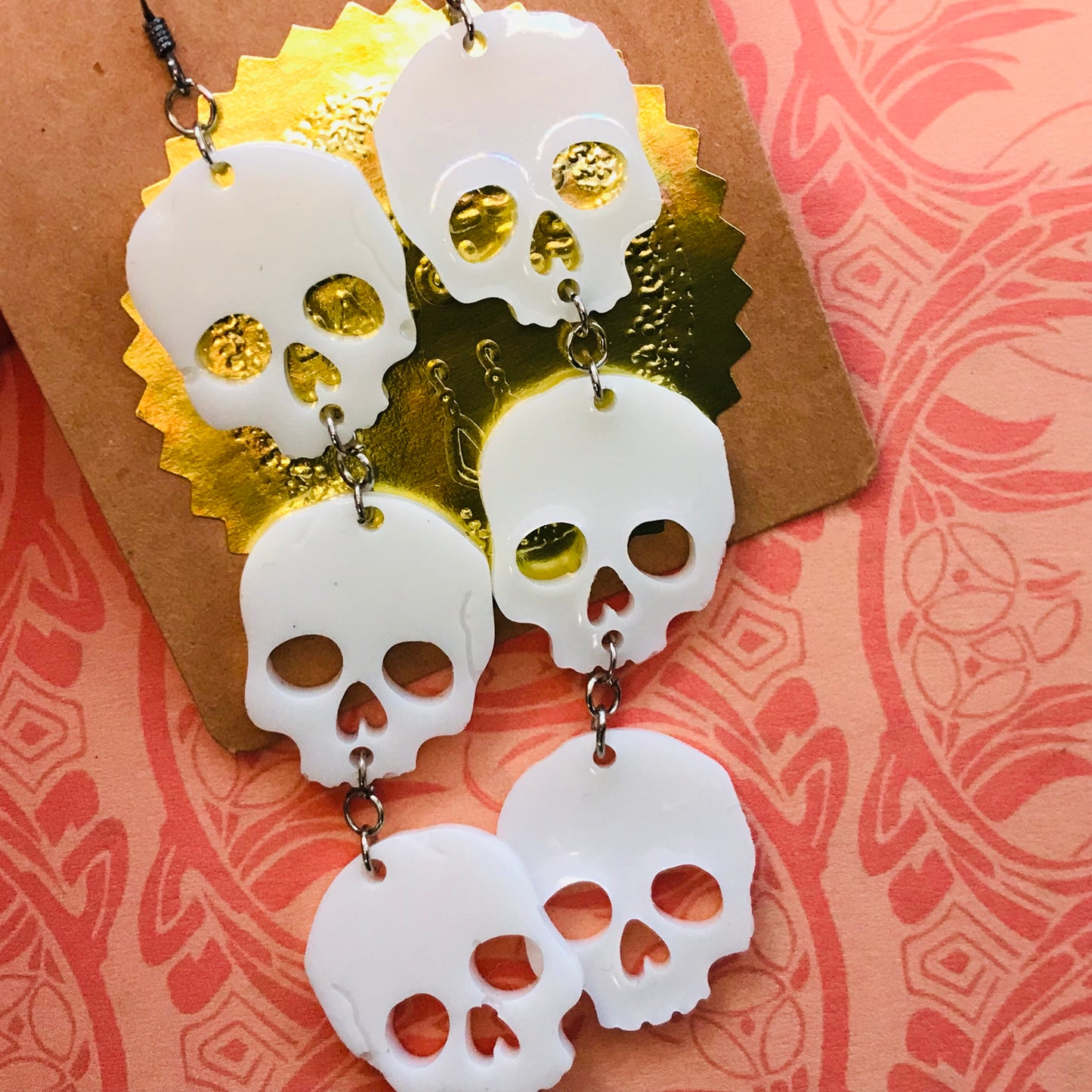 Novelty Resin Sparkle Dangle Earrings - Halloween