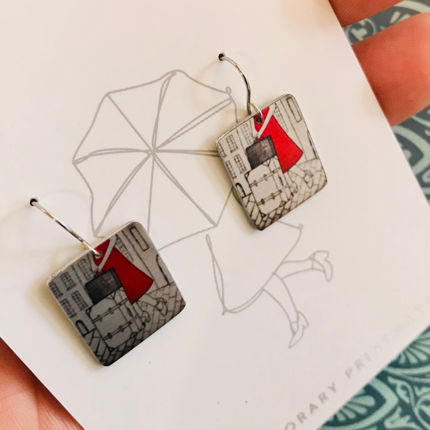 Aluminium Original Art Earrings