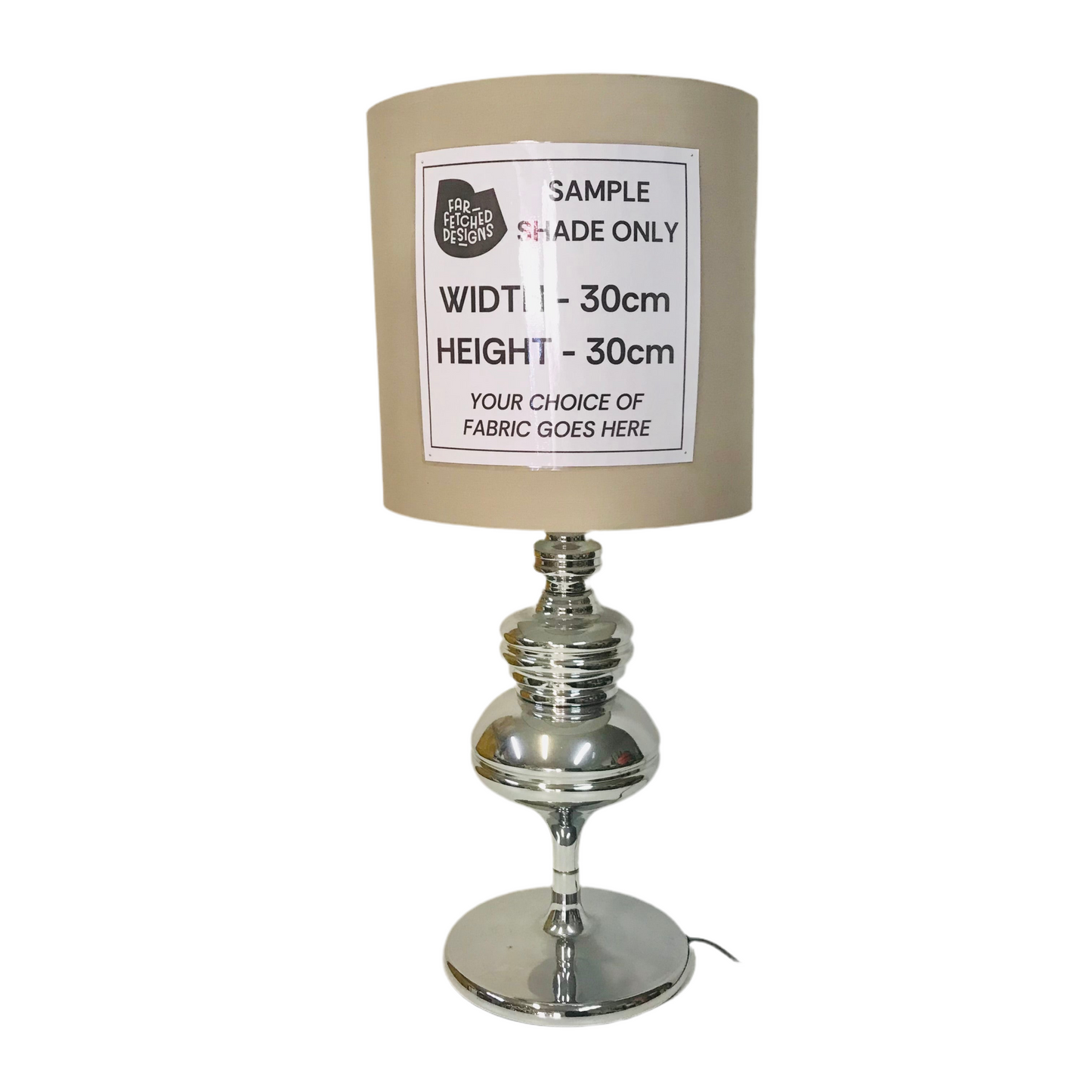 Lamp Base Only - Sculptural Chrome Table Lamp