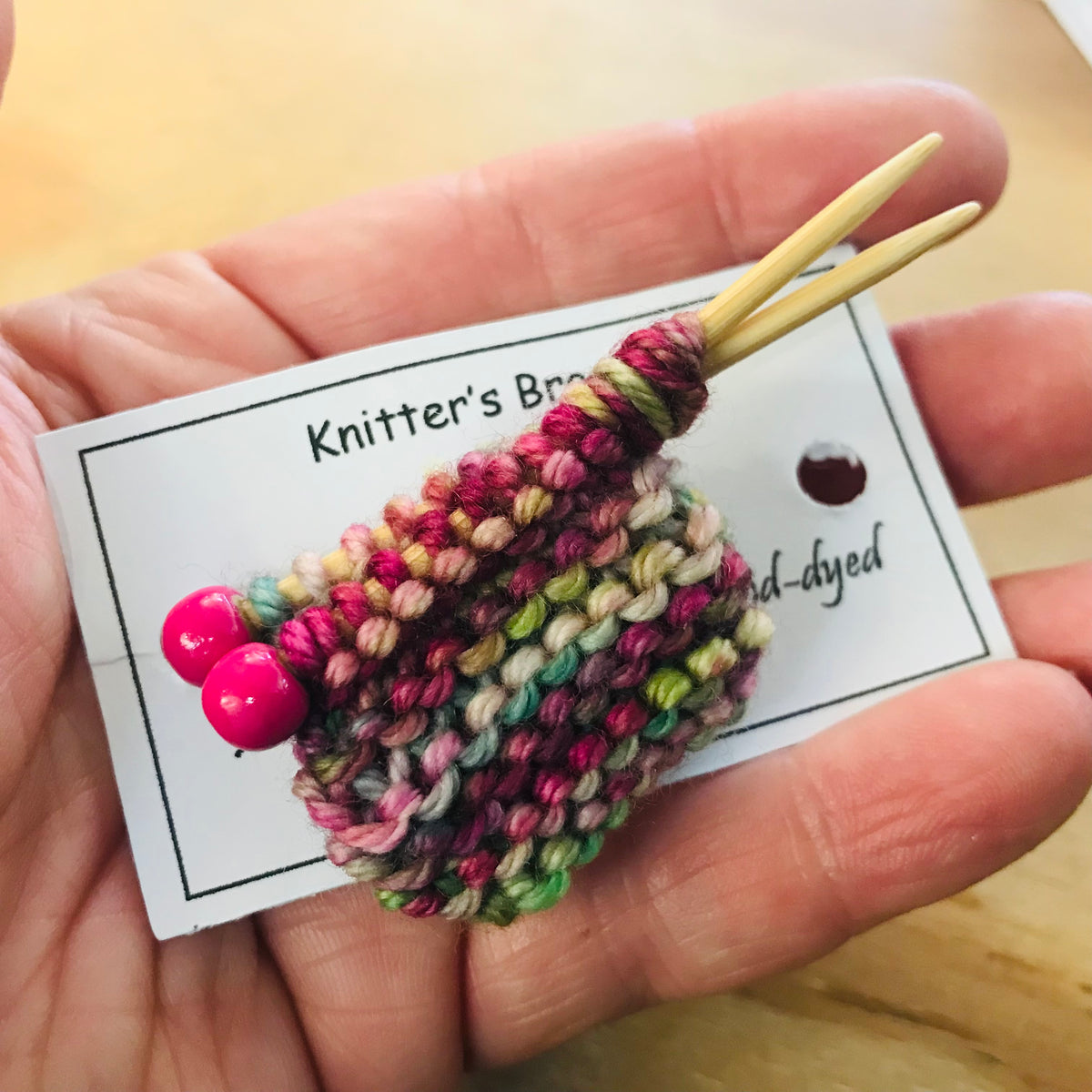 Handcrafted Knitter's Brooch