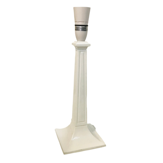 Lamp Base Only - White Column Resin Table Lamp