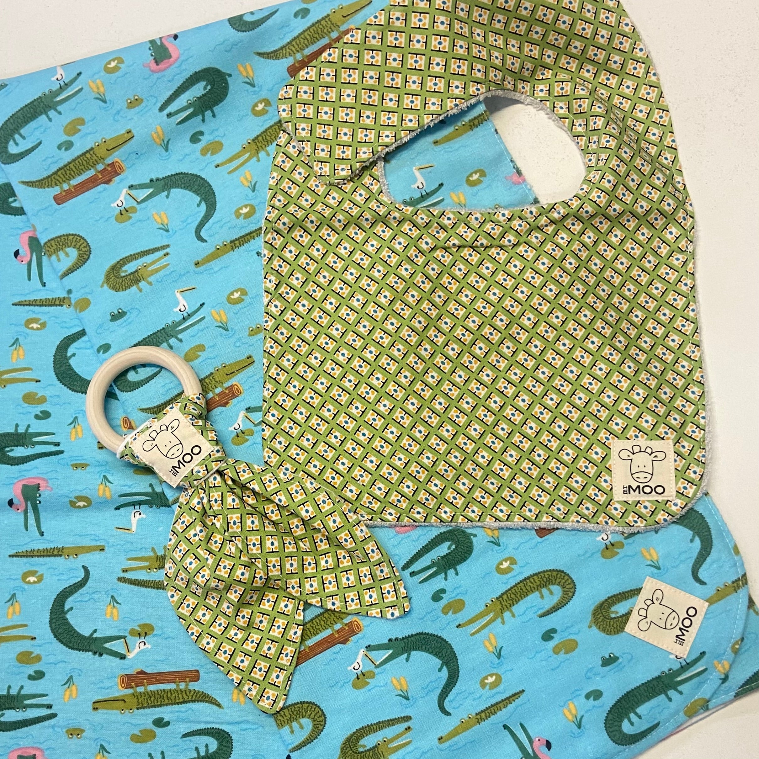 Gift Box - Blanket, Bib & Timber Teether