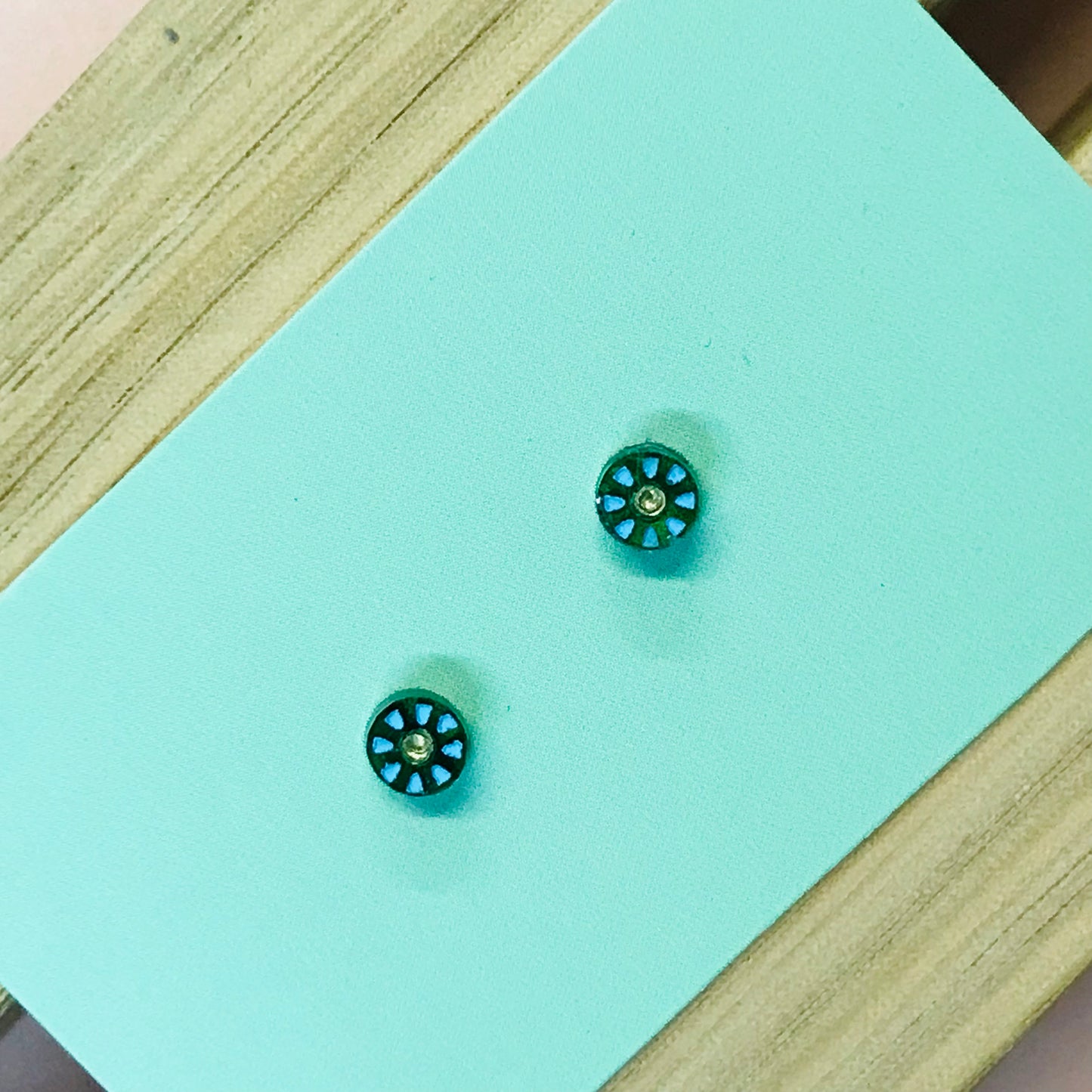 Art Deco Acrylic Earrings - Micro Studs