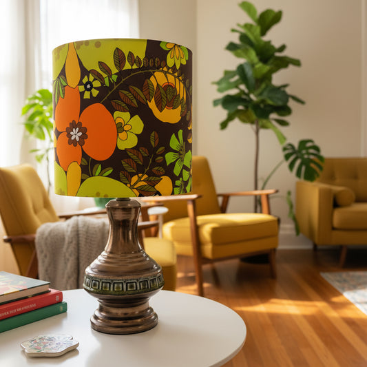 Custom Lamp Shade only - Vintage Floral (Citrus)