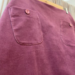 Women's Handmade Corduroy Pocket Skirt - Rose