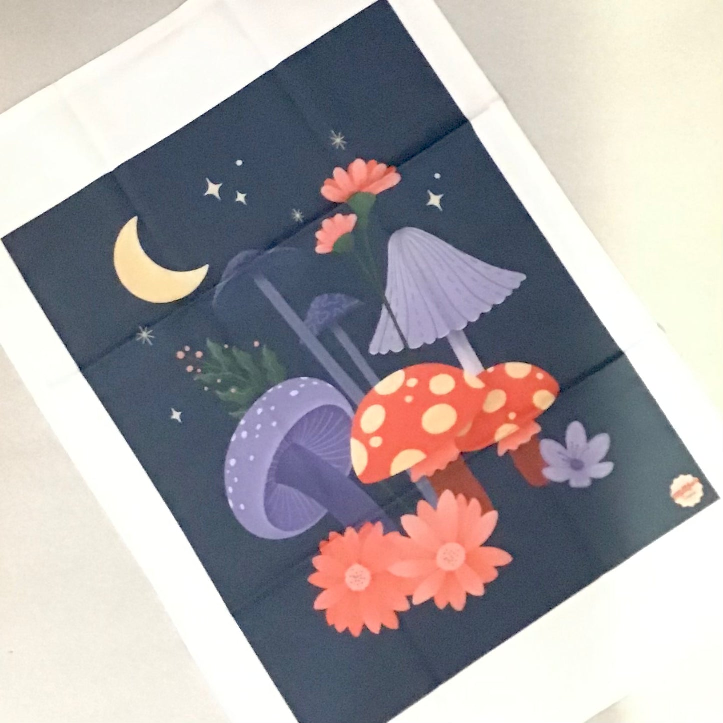 Tea Towel - Mushroom Moonlight