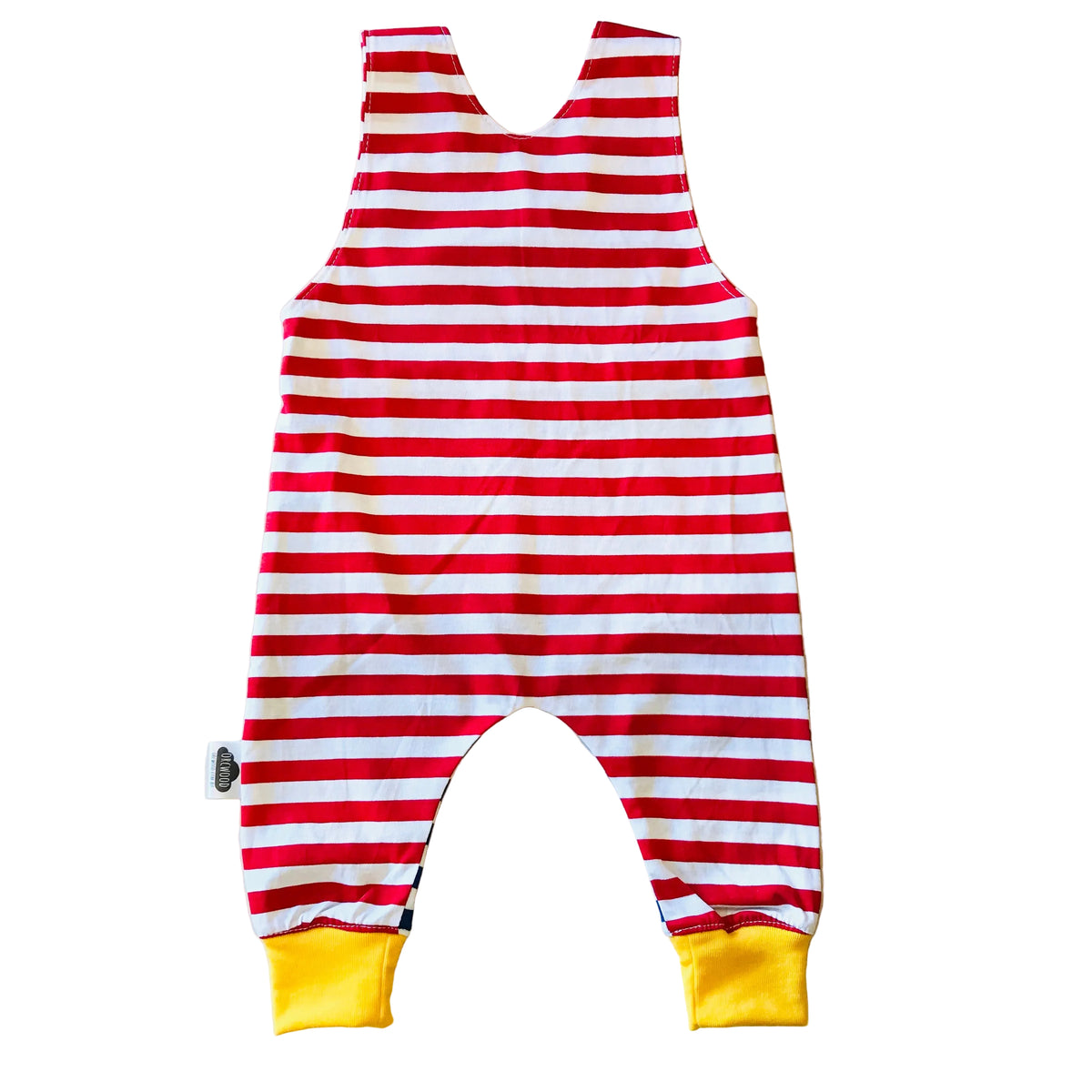 Baby Toddler Long Romper - Stripey Contrast