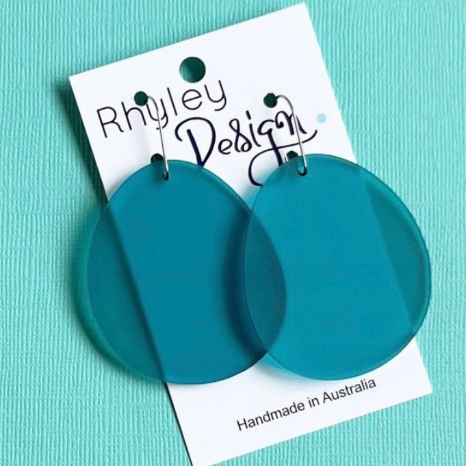 Bold Perspex Disc Earrings
