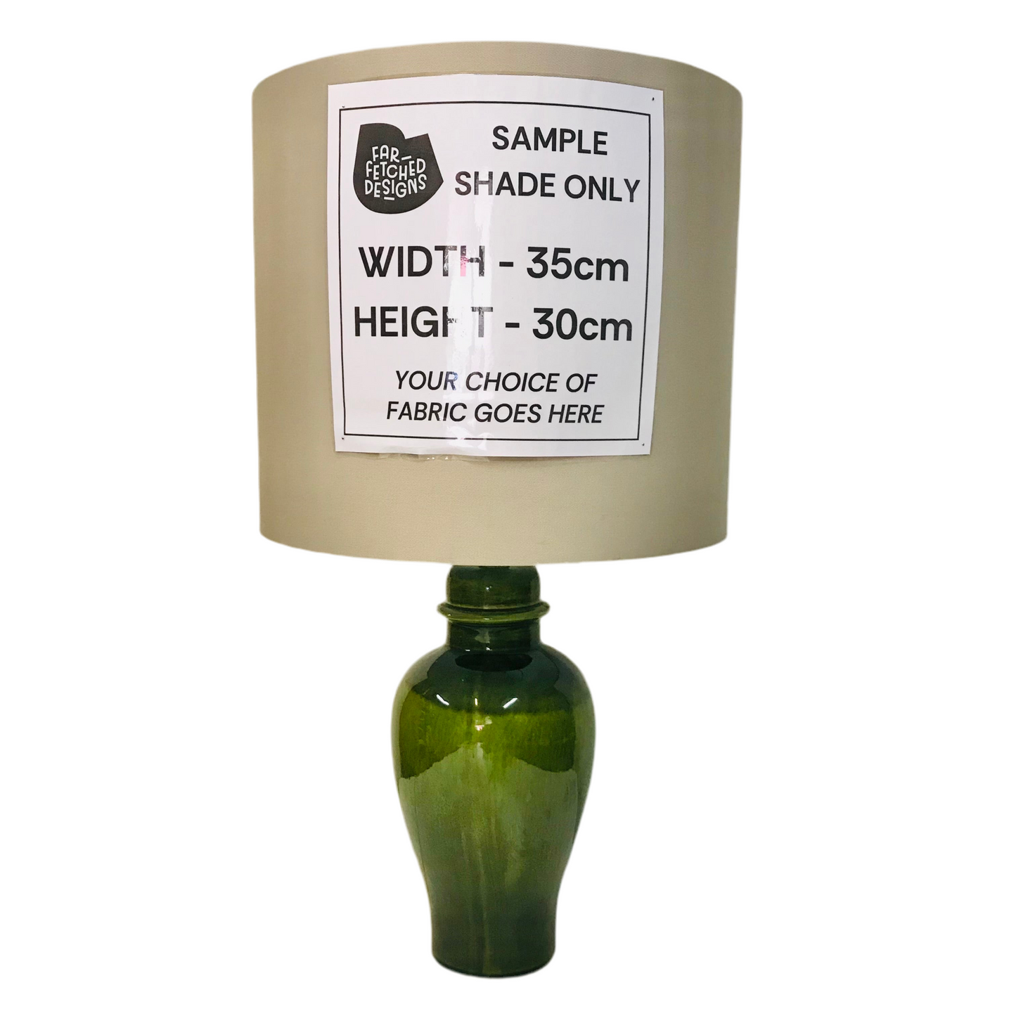 Lamp Base Only - MCM Deep Green Glazed Ceramic Urn Table Lamp Base